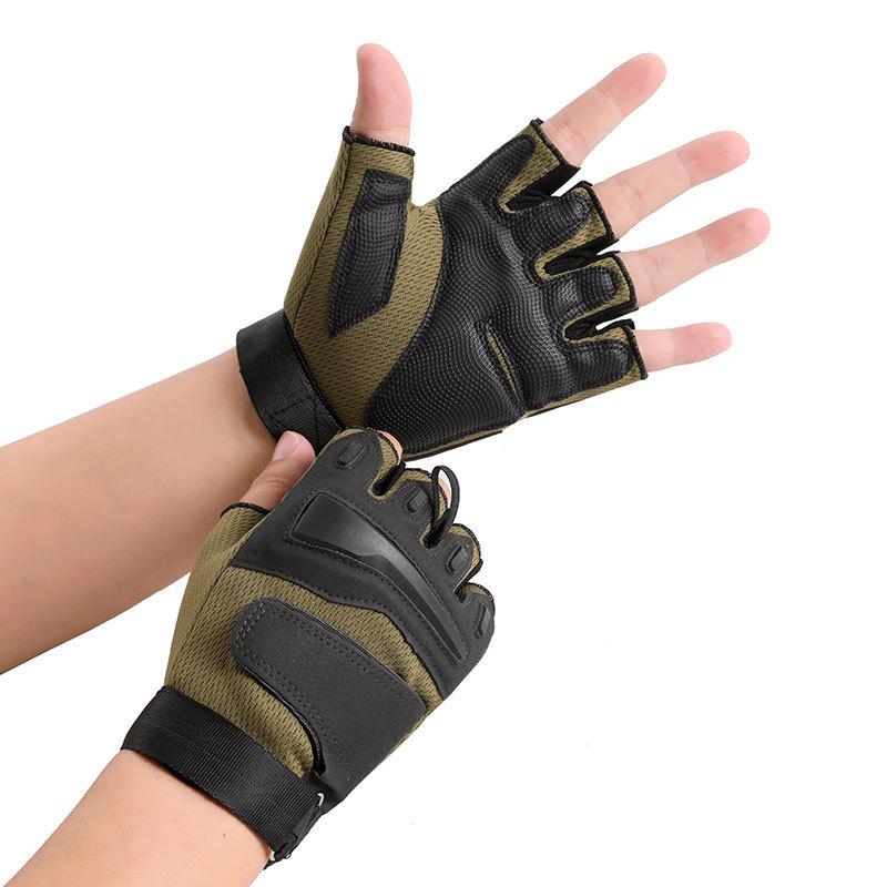 Cycling half finger protective non-slip sports wear-resistant fitness gloves