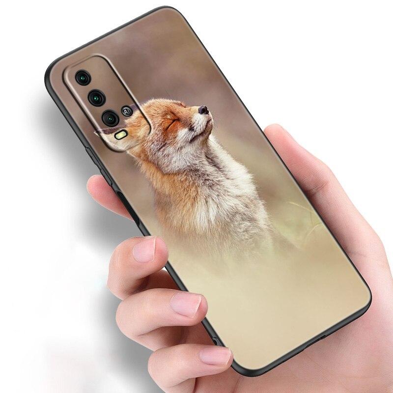 

Силиконовый чехол для телефона с милым мультяшным животным лисой для Xiaomi Redmi Note 11 10 9 8 Pro 11T 10T 10S 9S 8T 9 9A 9C 9T, черный мягкий чехол Redmi Note 11 Pro