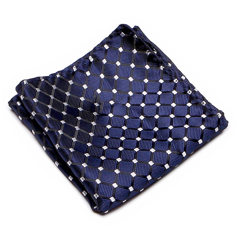 Men's Striped Jacquard Pocket Square for Weddings and Business Suits