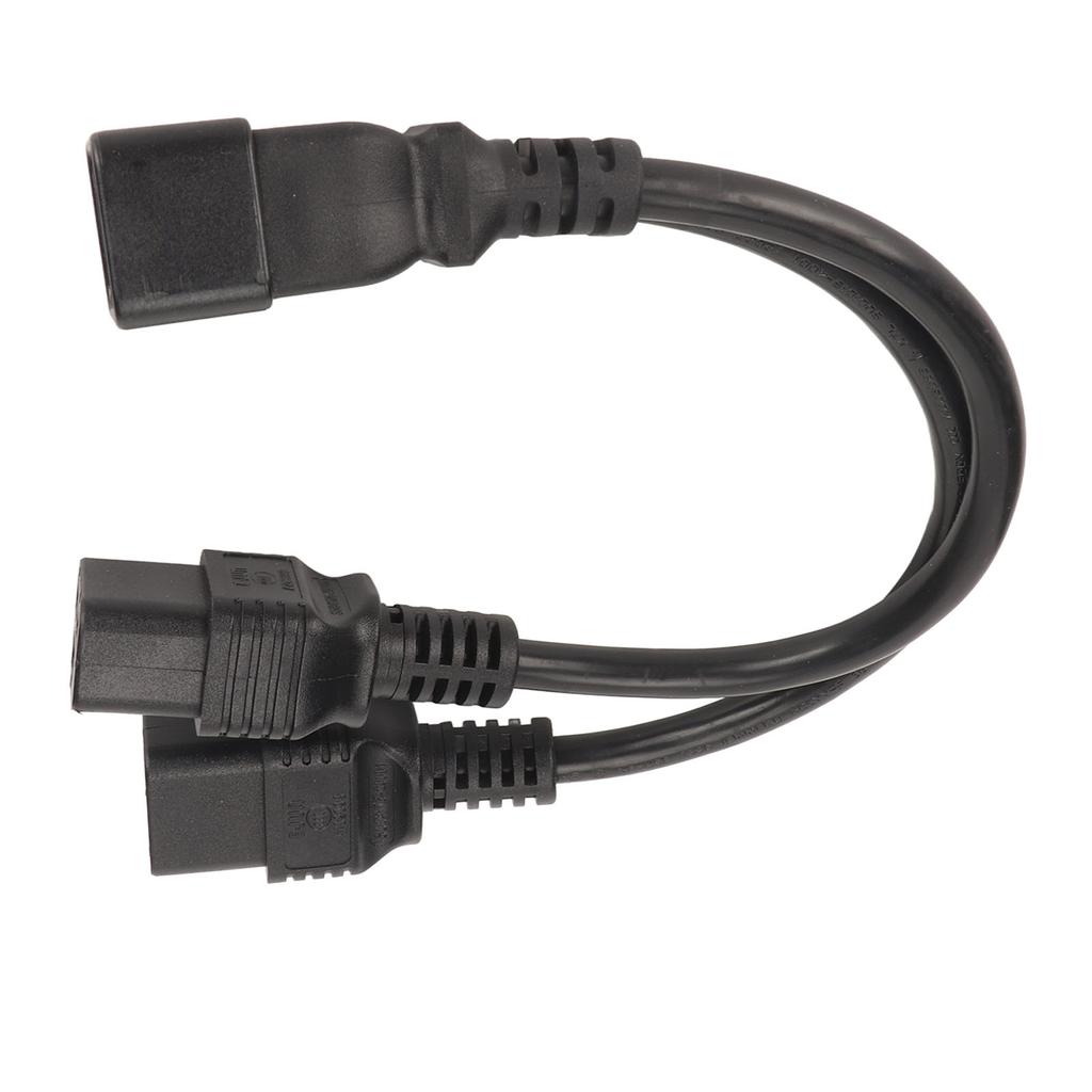 Dual IEC320 C19 To C20 Cord Female To Male Universal Y Splitter Power Cable for Desk Lamp LCD