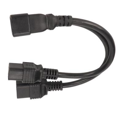 Doppeltes IEC320 C19 auf C20 Kabel Buchse auf Stecker Universelles Y-Splitter-Stromkabel für Schreibtischlampe LCD-Monitor 12,6 Zoll
