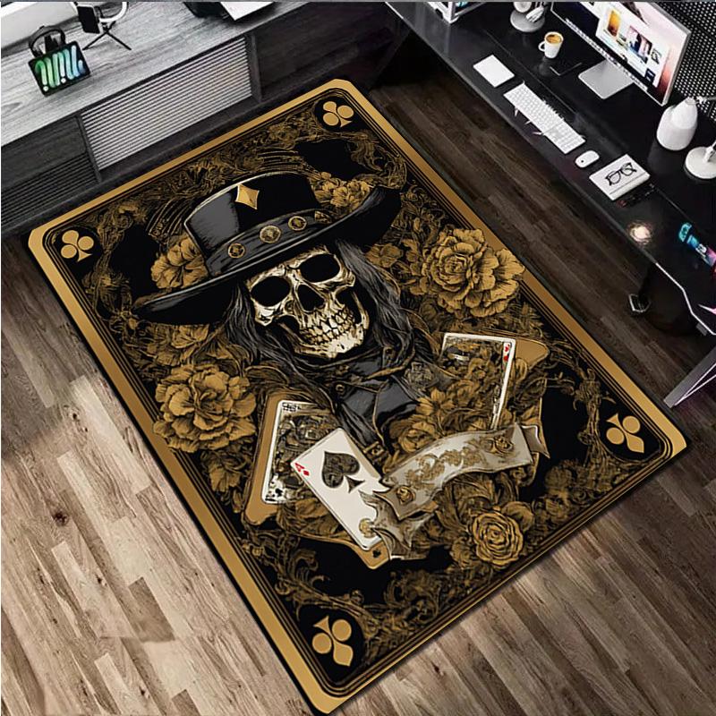 Skull Print Rug - home decoration Carpet For Living Room Bedroom Flooring Computer Chair Area Rug