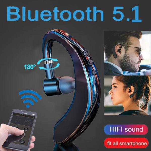 Kabelloses Bluetooth 5.1-Headset, CVC 8.0-Sportkopfhörer mit Geräuschunterdrückung, langer Standby-Business-Ohrbügel, Kopfhörer mit Mikrofon