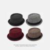Autumn Winter Men's British Retro Jazz Hat Bowler Hat Women's Plaid Gentleman's Hood