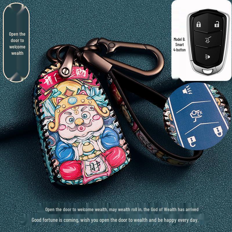 Cadillac Key Case for CT6, XT4, XT5, XT6, XTS, CT4, CT5, ATS-L - Snap-On Shell