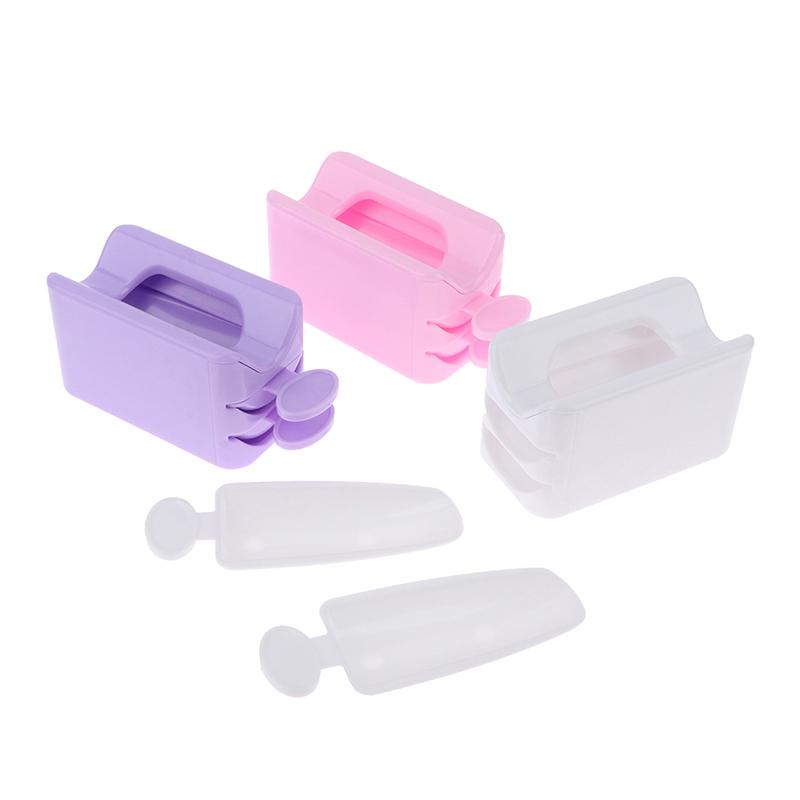 

Dipping Powders Recycling Tray Nail Glitter Storage Box Manicure Organizer рожевий