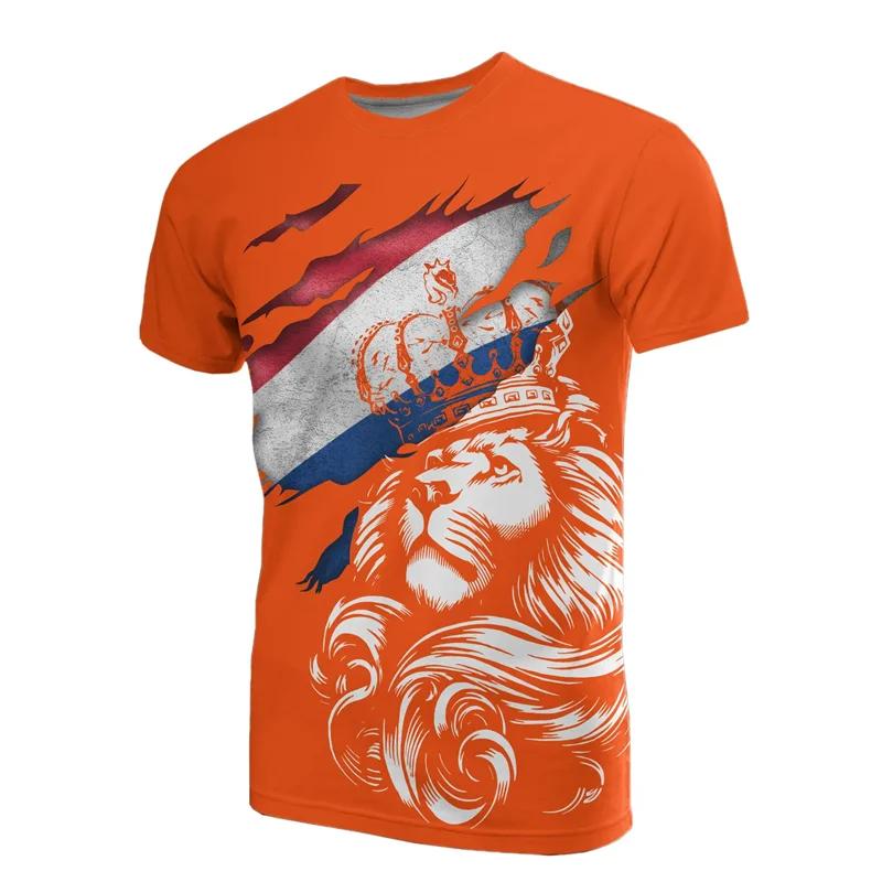 Niederländisches Teamtrikot 2026 Fußballtrikot Niederlande Flagge T-Shirt Herren 3D-Druck Niederländisches T-Shirt Trikot Fußball Deutschland Dropshipper
