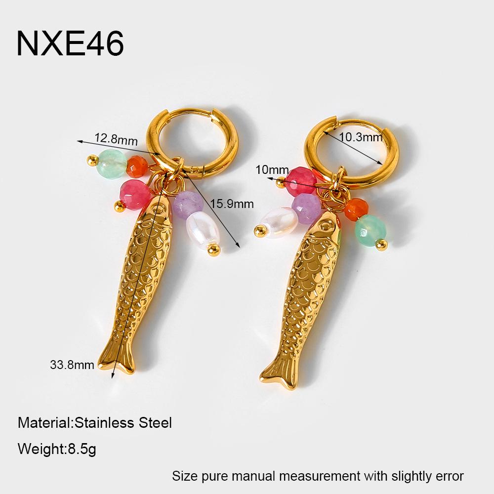 Серьги-кисточки цвета дофамина с покрытием из 18-каратного золота и европейскими стеклянными бусинами в ретро-стиле