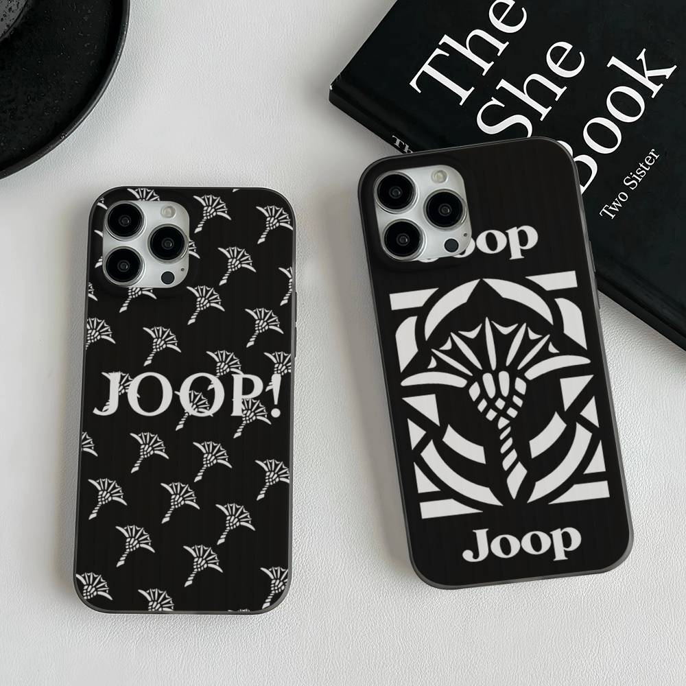 Berühmte bedruckte J-JoopS Logo Handyhülle für iPhone 17 16 15 14 Plus 11 12 13 Pro Max Stoßfester Schutz Weiche Rückseite