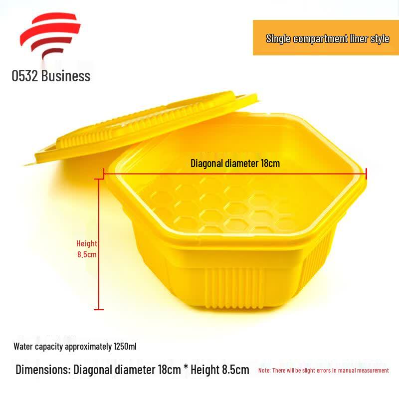 Hanyou Black Hexagonal Double-Layer Meal Prep Containers