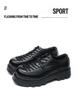 Fashion Leisure Walk Casual Shoes Fashion Business Oxford Footwear Punk Style Men Thick Soled Derby Shoes Versatile Formal Leather Shoes