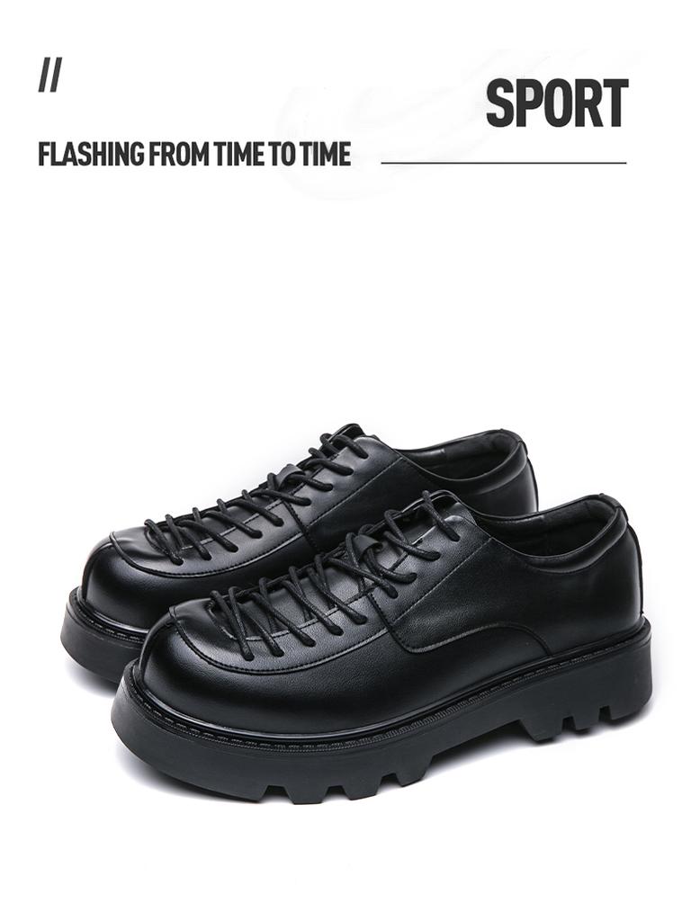 Fashion Leisure Walk Casual Shoes Fashion Business Oxford Footwear Punk Style Men Thick Soled Derby Shoes Versatile Formal Leather Shoes