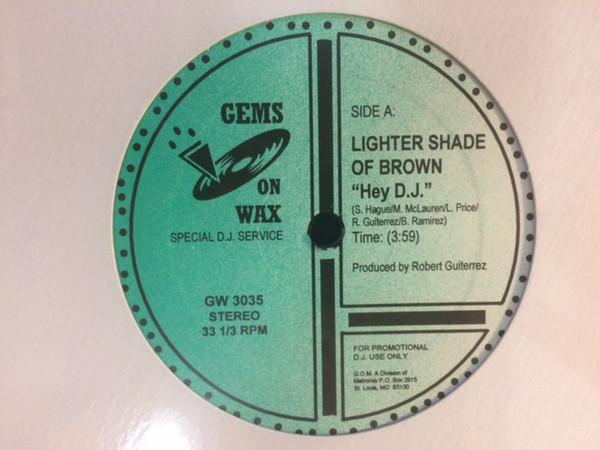 

12inch Record LIGHTER SHADE OF BROWN / THE BRAND - Hey D.J / You Are The Universe GW3035PROMO Gems On Wax US Rap & Hip-Hop/R&B Used