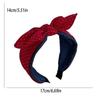Korean-Style Sweet Polka Dot Bow Contrast Fabric Headband Ladies Makeup Sports Hair Accessory