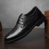 Leather Shoes Men's Business Dress Casual Shoes Spring and Summer Low-top Crocodile Pattern Cowhide Men's Shoes Large Size Wedding Shoes