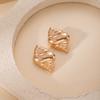 Summer Seaside Wind Golden Conch Stud Earrings Exaggerated Personality High Sense Light Luxury Earrings Niche Fashion Earrings