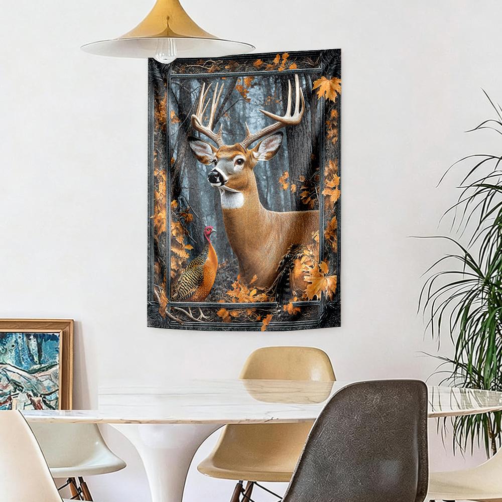 Deer Wall Decor Tapestry Art For Pet Memorial Birthdaywedding Party Backdrop Family Gift