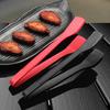 Food Clip High Temperature Resistant Non-Stick Pan Adjustable Opening Long Handle Comfortable Grip Food Tong Kitchen Utensil