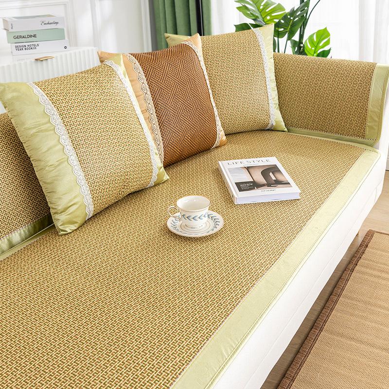Rattan Mat Sofa Cushion Summer Non-Slip Mat Seat Cushion Ice Cushion Sofa Cover Summer Modern Ice Rattan Mat Seat Cover