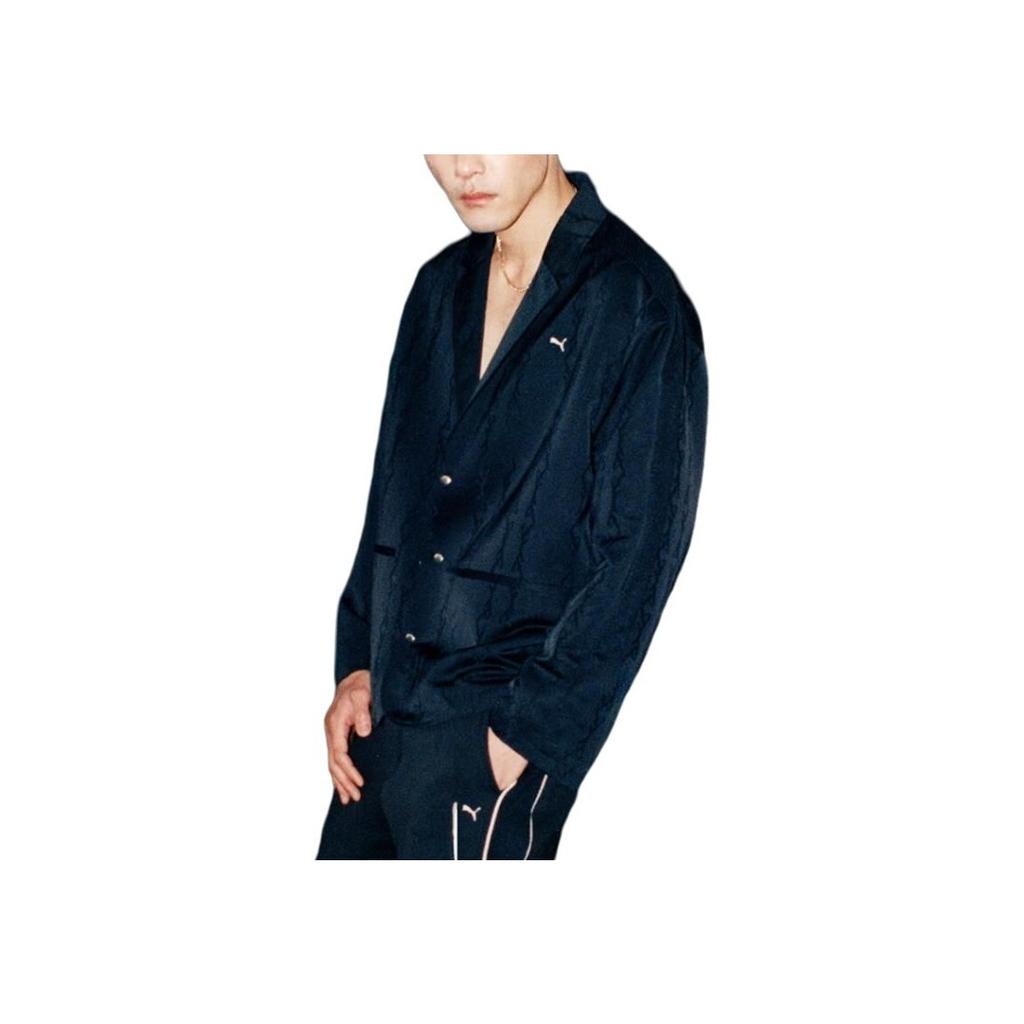 Puma X Phantaci T7 Blazer Tessuto Moda Semplice Pile Caldo Completo Blazer Unisex Nero 631401-01