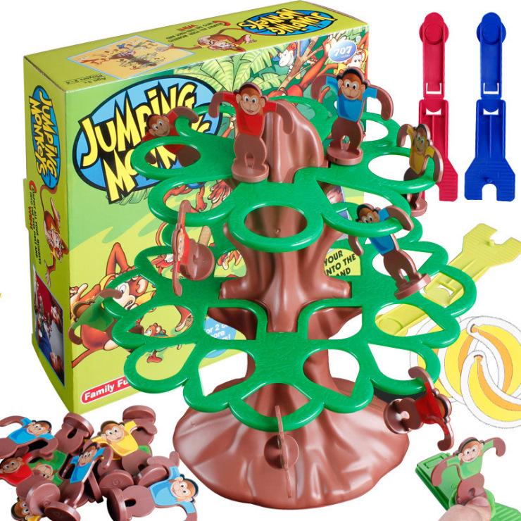 Interactive Desktop Game: Bouncing Monkey Climbing Toy for Parent-Child Fun