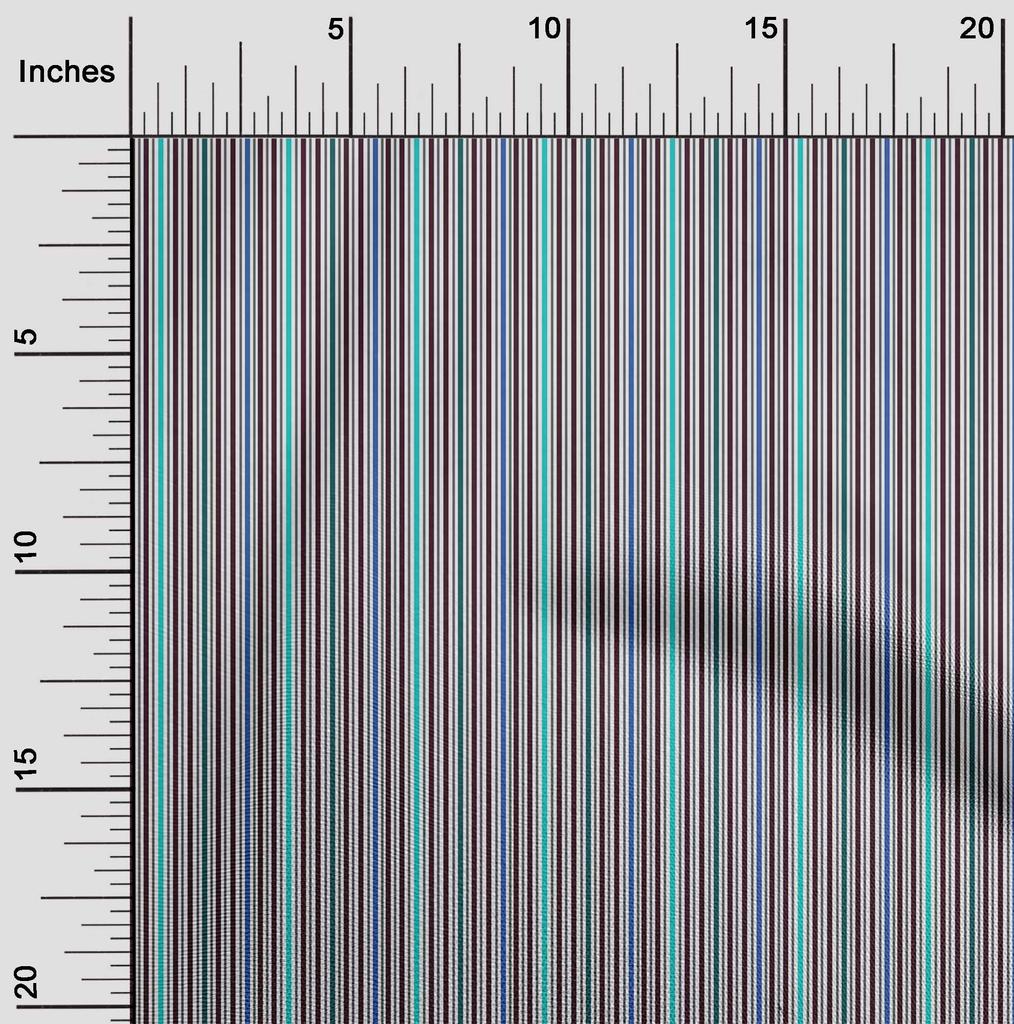 oneOone Cotton Flex Fabric Multicolor Stripe Print Fabric BTY 40 Inch Wide