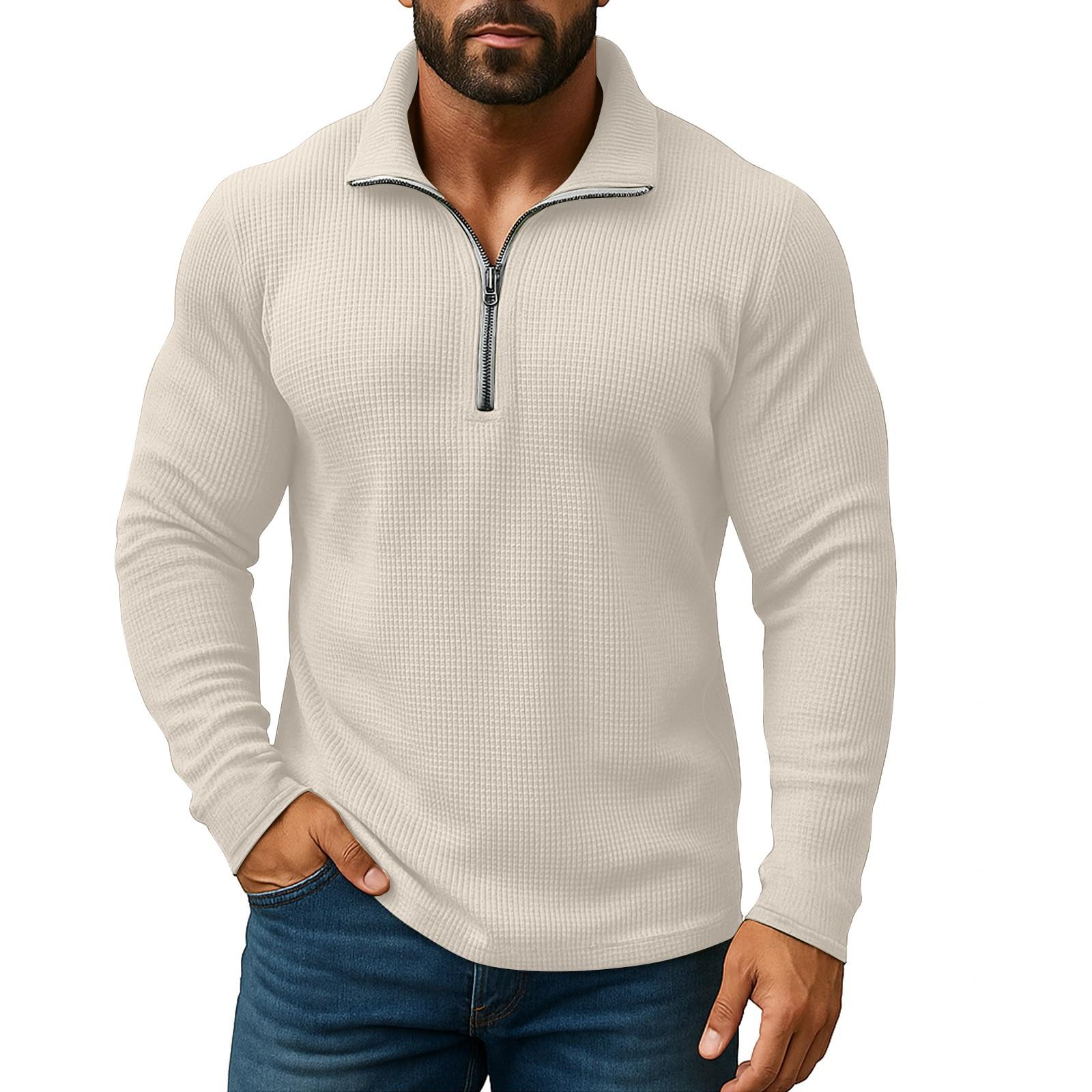

Men s Color Blocked Long Sleeved Shirt Round Neck T-shirt Top L