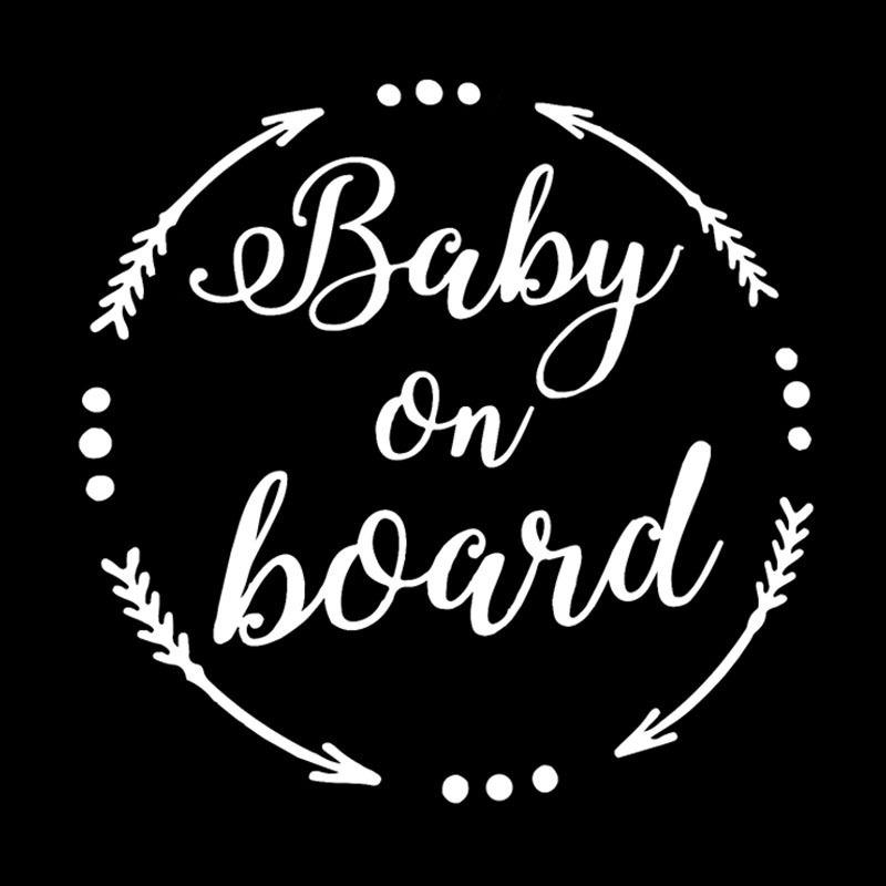 Reflective Creative Wheat Ear Baby on Board Car Sticker синий