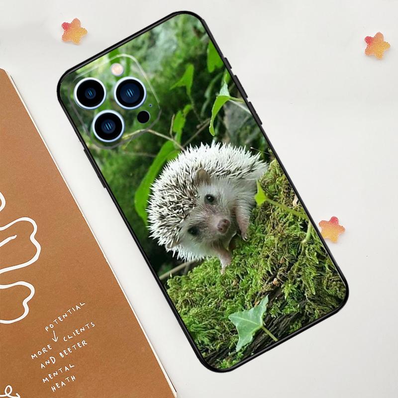 Cute Little Hedgehog Phone Case For iPhone 17 Pro Max 14 13 12 11 15 16 Pro Max mini 16 Plus 16e 17 Air Funda