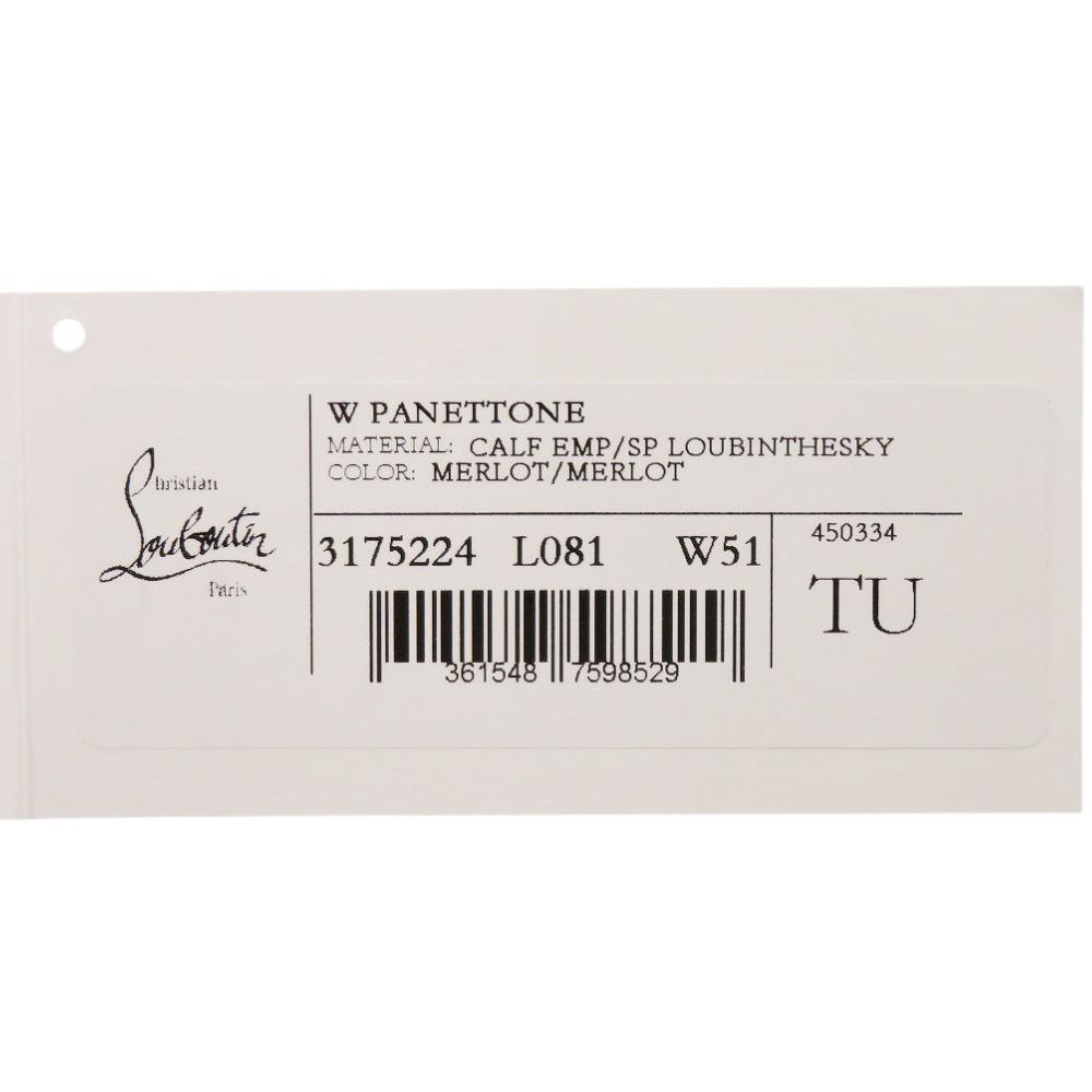 Used AUTHENTIC Christian Louboutin 3175224 Panettone studs long wallet purple Leather