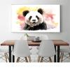 Abstrakte Malerei Panda Sonnenaufgang Nebel Leinwand Kunst Ölgemälde Nordic Sytle Kinder Dekoration Wohnzimmer Wohnkultur