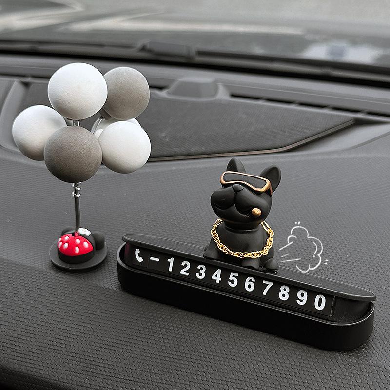 French Bulldog Temporary Parking Phone Number Plate