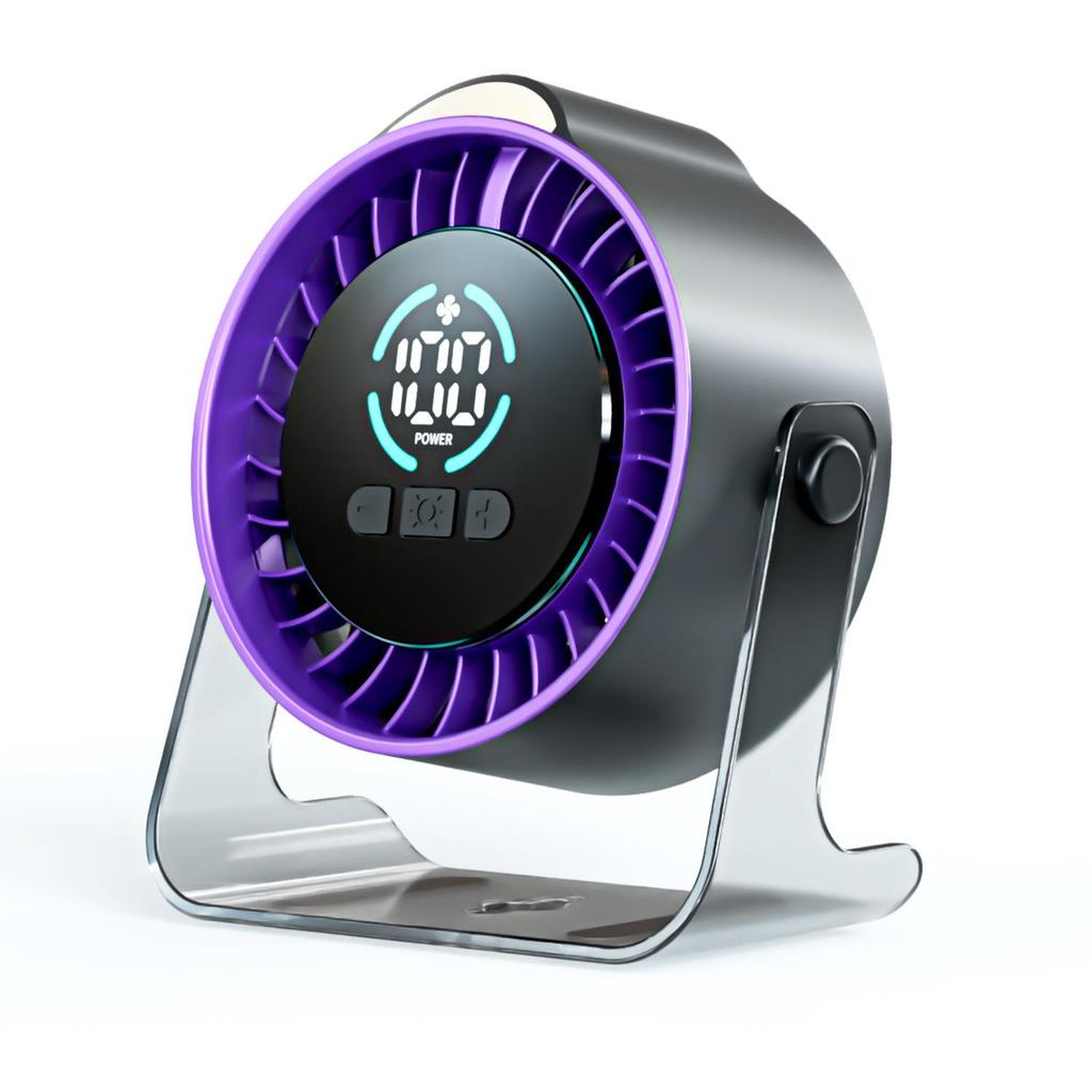 Clip-On Silent Fan with USB Charging & 100 Speed Settings for Desktop/Wall Mount
