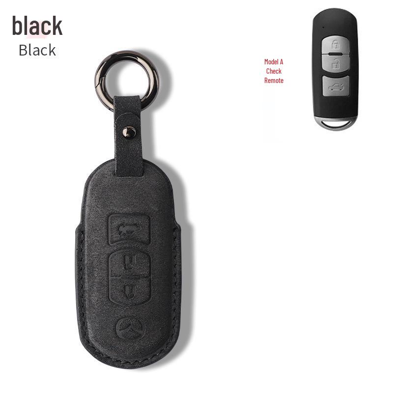 Premium Suede Buckle Key Case for Mazda CX-4, CX-5, Axela, Atenza, and Old Mazda 6
