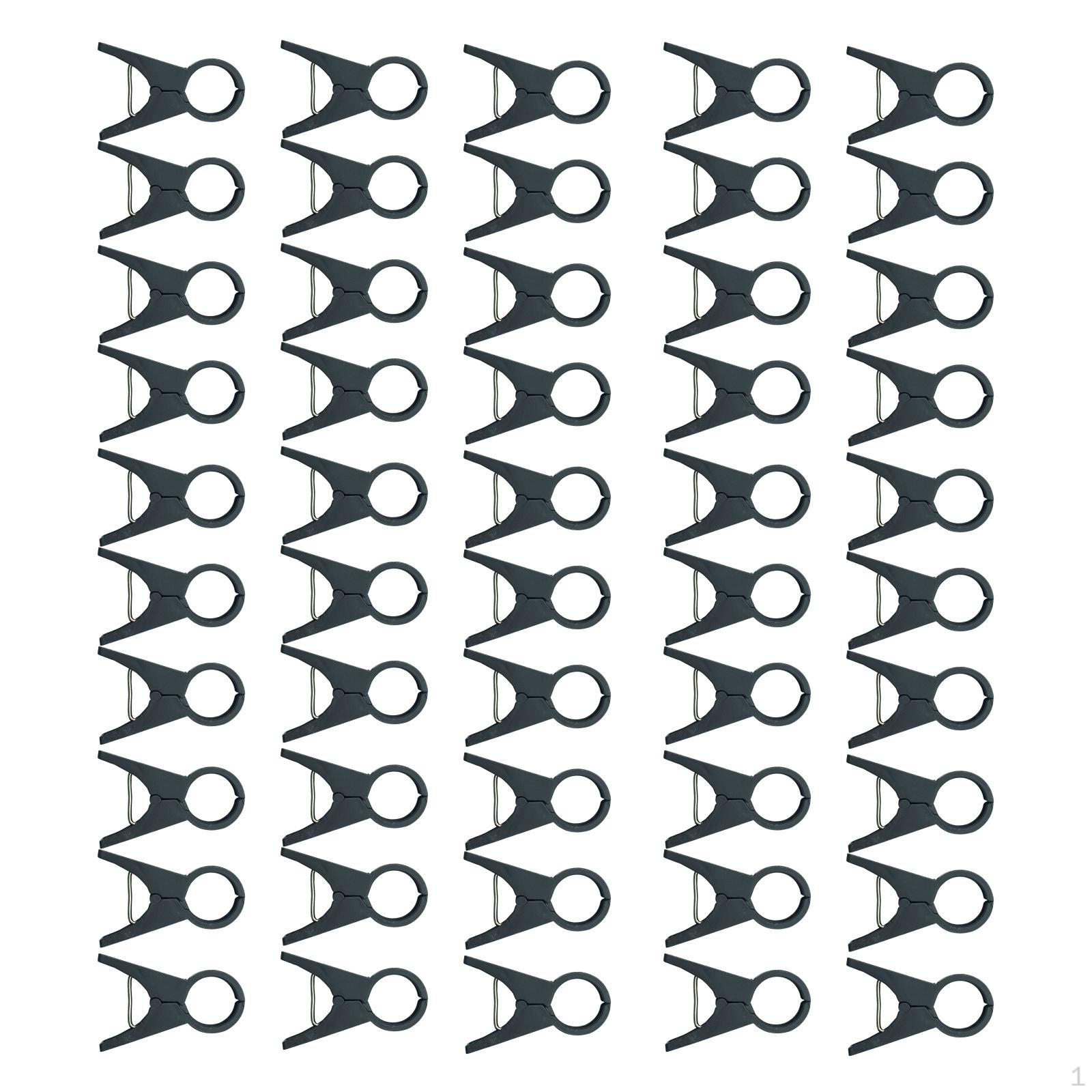 

50 штук садовых зажимов для поддержки растений, инструмент для соединения вьющегося гороха и помидоров чёрный