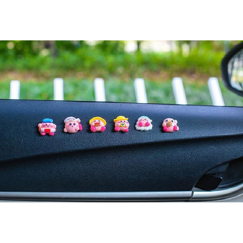 Car Accessory Decoration Ornaments 6-Pack Stocking Stuffers Pink Cute Creative Cartoon Car Dashboard House Home Office Decoration Nice Gift