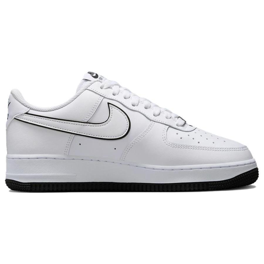 Nike Air Force 1 '07 Low White Black Outline Swoosh Sneakers DV0788-103