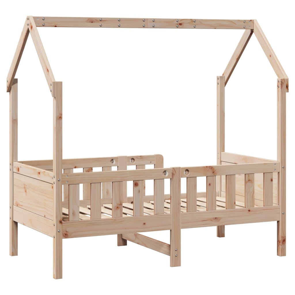 Kids  House Bed Solid Pine Wood 70 x 140 cm