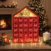Wooden Christmas Advent Calendar House Shaped Countdown Calendar with 24 Drawers Countdown To Christmas Gifts for Kids