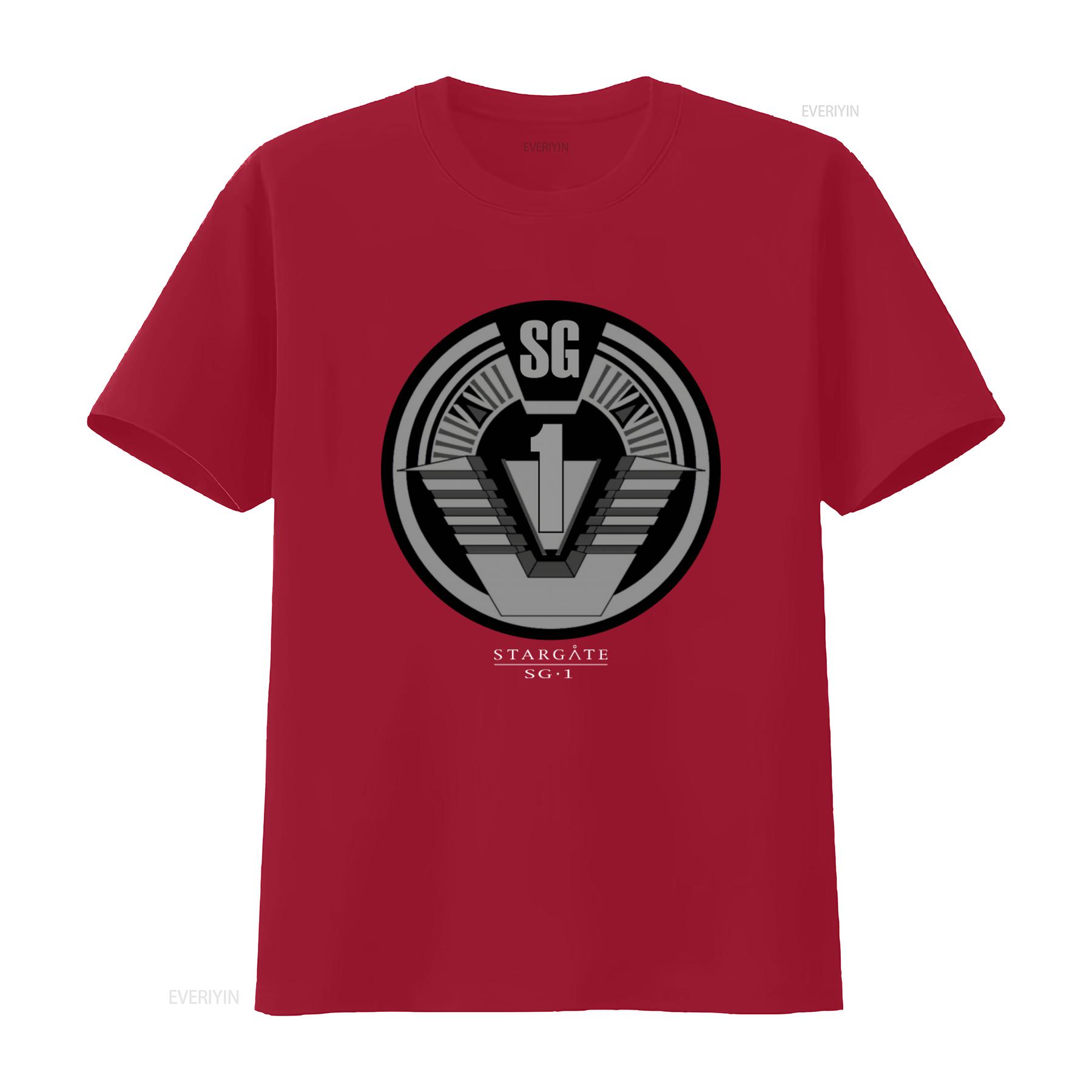 Stargate SG1 Team Badge Sci Fi TV Alien Show T Shirt for  vintage Washed Versatile graphic Top For Everyday Wear Casual Soft S