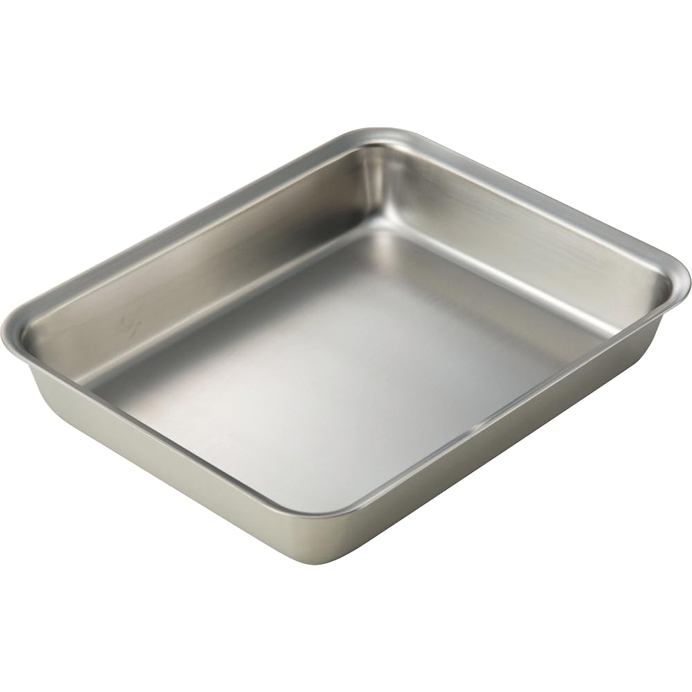 La Base Tsubame-Sanjo Stainless Steel Rectangular Tray 21cm Made in Japan la base Yoko Arimoto