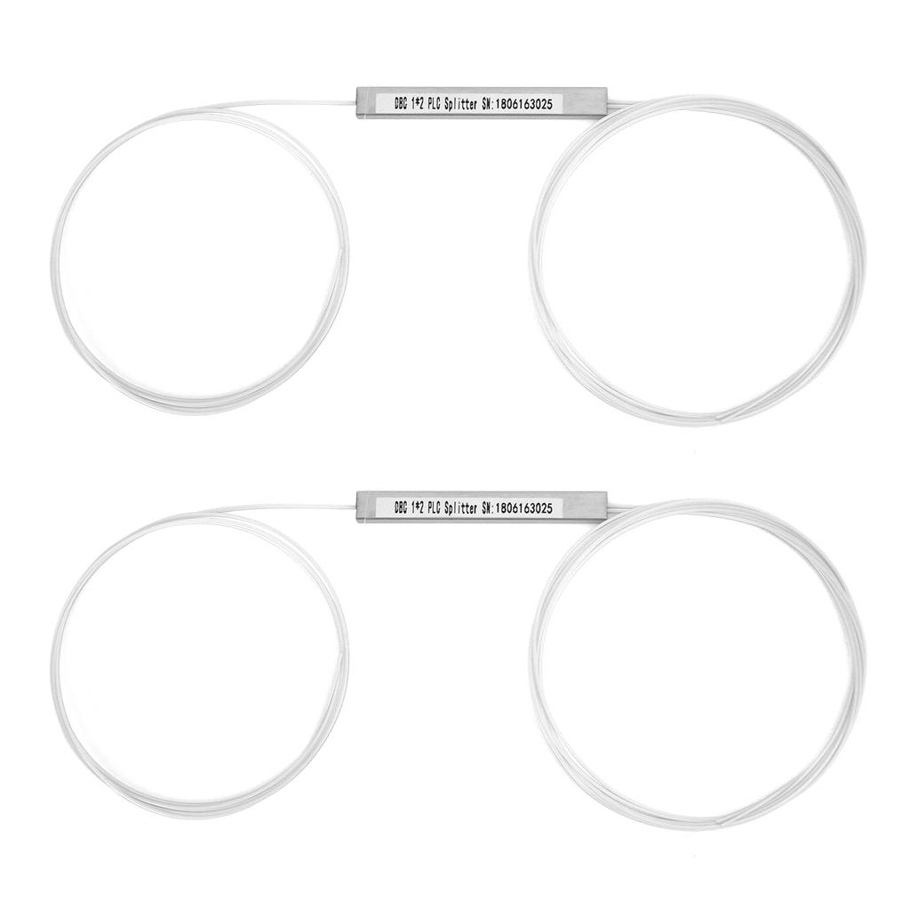 2Pcs PLC Splitter Bare Fiber No Connector Single Mode Power Management Computer Peripherals(1 x 2 )