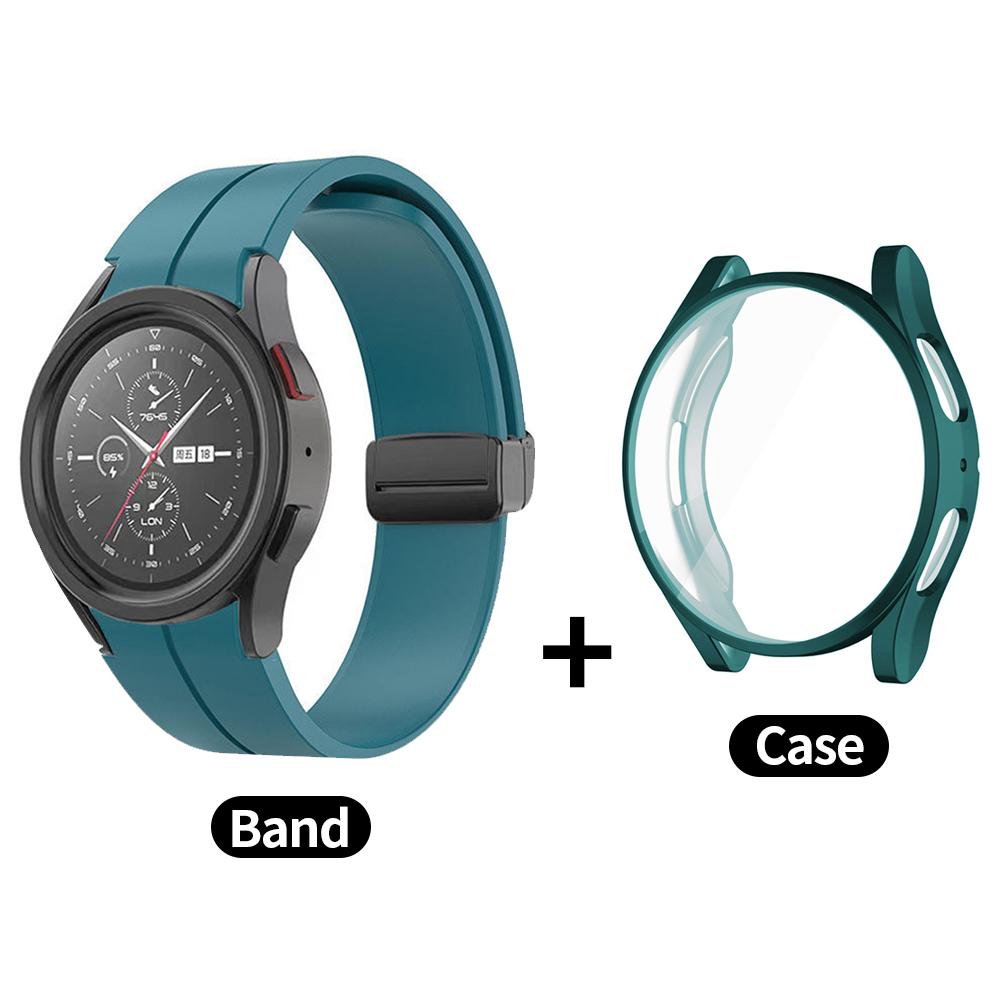 Case+Band for Samsung Galaxy Watch 4/5/6 40mm 44mm All-Around Soft TPU Protector Cover for Galaxy Watch6 Classic 43mm 47mm Strap