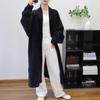 Imitation mink velvet lazy wind sweater jacket women's long autumn and winter new belt temperament knitted cardigan