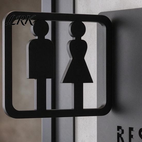 Acrylic Toilet Sign Restroom Sign, Male And Female Bathroom Wall Signs for Business Mounted Double Sided Corridor Commercial Use