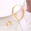 Glossy Bracelet, Ring Set, Personalized Opening Adjustment, Curved Design, Bracelet, Versatile Women's Jewelry.
