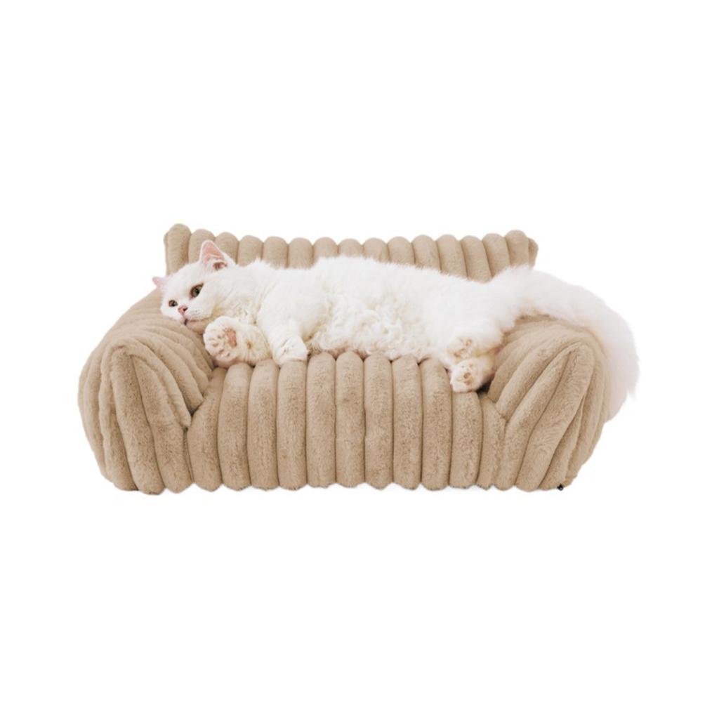 Söt kattsoffa för husdjur - Fluffig kattsits med premium mjuk manchesterfleece, med avtagbart tvättbart överdrag, Husdjurssängar