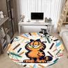 1pc Garfield Art Print Chair Carpet for Office, Indoor Non Slip Washable Polyester Fiber Carpet, Mat For Office, Machine Washable