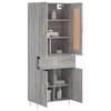 Credenza alta Grigio Sonoma 69,5 x 34 x 180 cm Truciolato