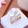 Natural Freshwater Big Baroque Pearl Rings For Women Classic Gold Silver Color Wedding Ring Anniversary Birthday Gifts